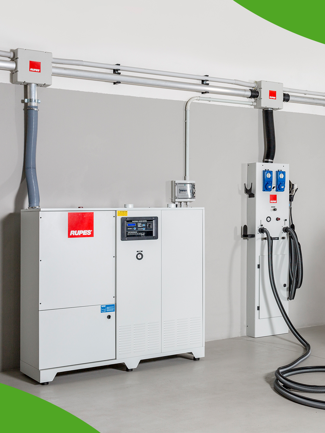 RUPES dust extraction and air purification system installed in a ZEUS preparation environment